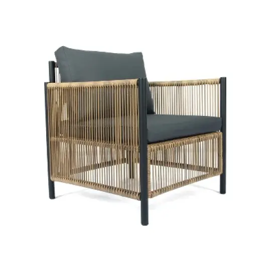 Suki Multi-piece PE Wicker Patio Conversation Set, Patio Seating Sets with Cushions, Outdoor Furniture- Maison Boucle image {1}