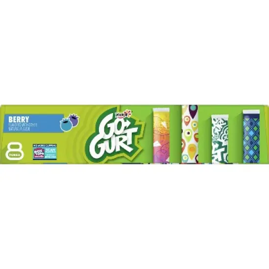 Yoplait Go-Gurt Strawberry and Blueberry Kids' Yogurt Tubes - 2oz/8ct image {8}