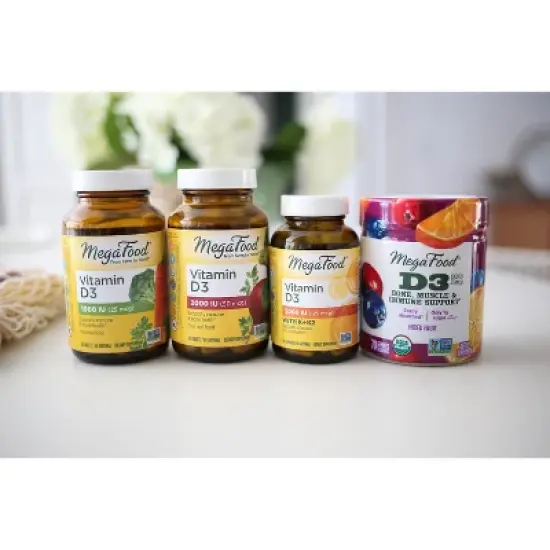 MegaFood Vitamin D3 5000 IU for Immune Support, Paired with Vitamin K + K2 Capsules - 60ct image {3}