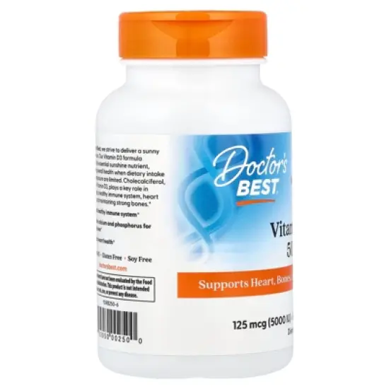 Doctor's Best Vitamin D3, 125 mcg (5,000 IU), 360 Softgels image {3}