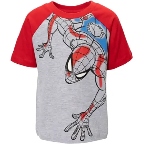 Marvel Avengers Spider-Man Miles Morales Iron Man Captain America Black Panther 2 Pack T-Shirts Toddler to Little Kid  image {1}