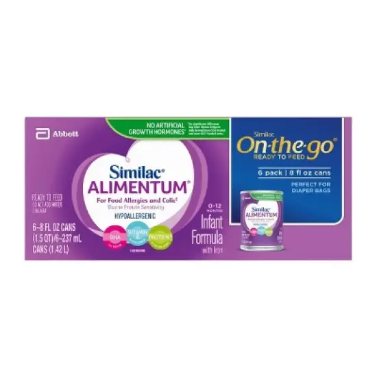 Similac Alimentum Ready to Drink Infant Formula Bottle - 8 fl oz Each/6ct image {3}