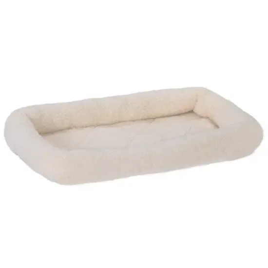 FurHaven Faux Lambswool Bolster Crate Pet Bed image {2}