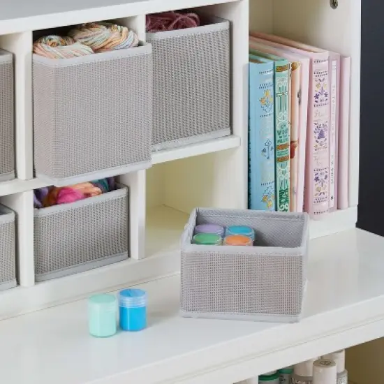 Martha Stewart Crafting Kids' Tabletop Cubby Organizer: Children's Arts and Crafts Supply Storage with Fabric Bins image {2}