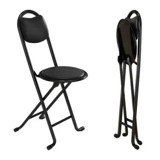 Rbied 2 PCS Folding Stool with Back, Cushioned Padded Folding Stool, Portable Folding Chairs for Outdoor Indoor image {6}