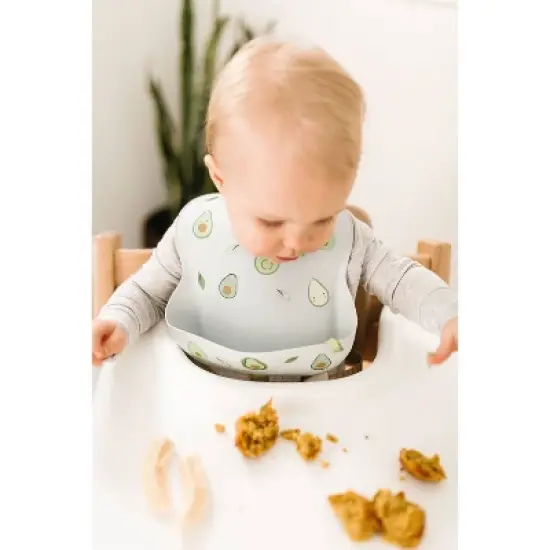 Loulou Lollipop Silicone Printed Bib - Avocado image {2}
