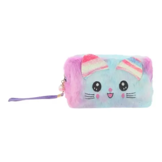 Unique Bargains Women's Portable Cute Cat Makeup Bag 1 Pc image {3}