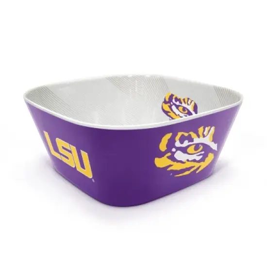 NCAA LSU Tigers Serving Bowl: Melamine Rounded Square, 15 Volume Capacity image {6}