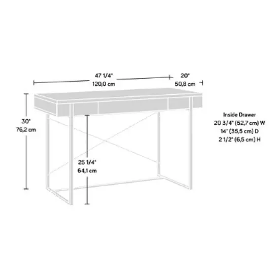 NicBex Compact Design Computer Desk Sleek Minimalist Style Gaming Desk with Hidden Flip-Down Keyboard Tray for Office, Study image {3}