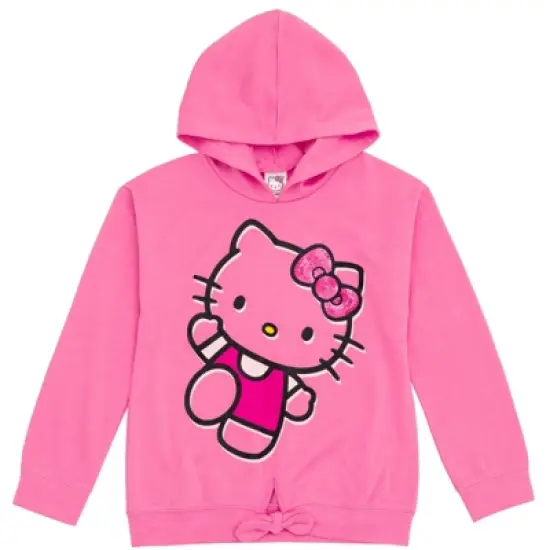 Hello Kitty Girls Pullover FleeceHoodie and Leggings Outfit Set Toddler to Big Kid image {1}