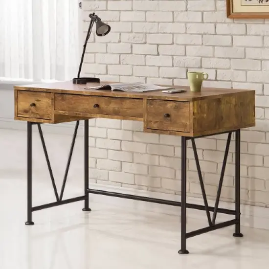 Analiese 3 Drawer Writing Desk - Coaster image {1}