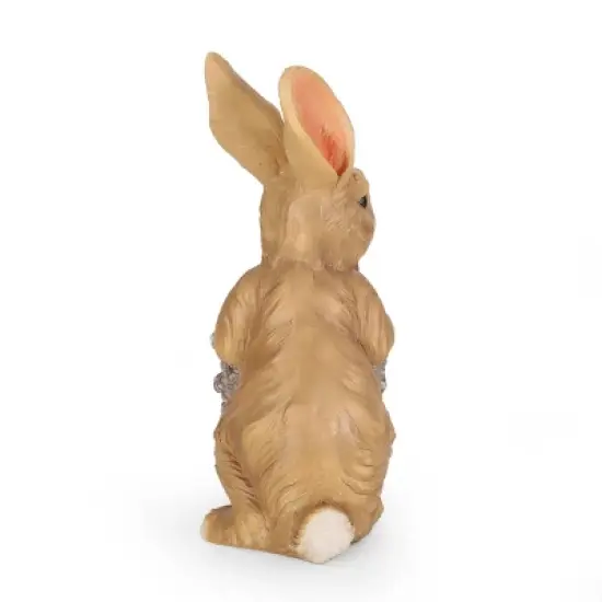 Christopher Knight Home 16" Wide Tooke Concrete Outdoor Novelty Rabbit Planter White/Brown image {7}