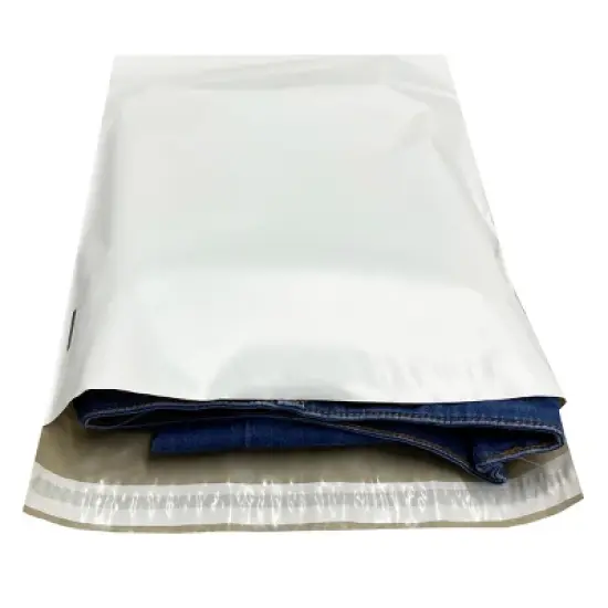 UOFFICE Pack of 50 Poly Mailers Bags 12"x15.5" - #4 White Self-Seal Envelopes image {5}