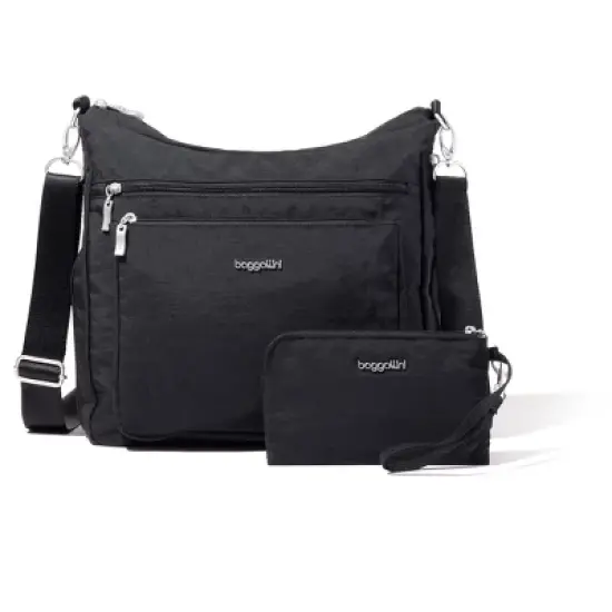 baggallini Expandable Modern Pocket Large Hobo Bag image {5}