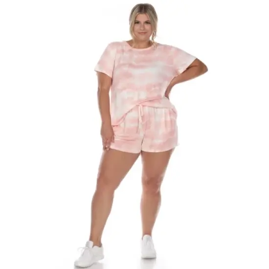 Plus Size 2 Piece Top & Shorts Lounge Set image {1}