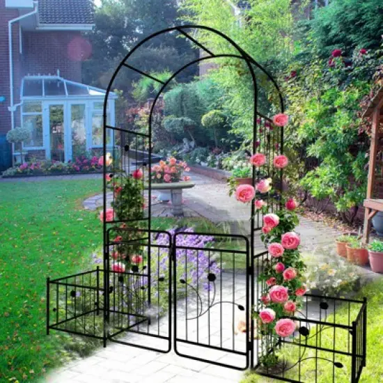 Dexmalle Metal Garden Arch with Gate image {5}