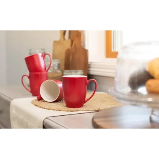 Elanze Designs I Smell Snow Crimson Red 10 ounce New Bone China Coffee Cup Mug image {4}