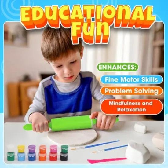 Play Brainy | Pottery Kit for Kids - Do It Yourself Clay Kit image {3}