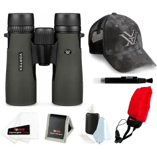 Vortex Diamondback 8x32 Binocular with Foam Float Strap and Accessory Bundle image {1}