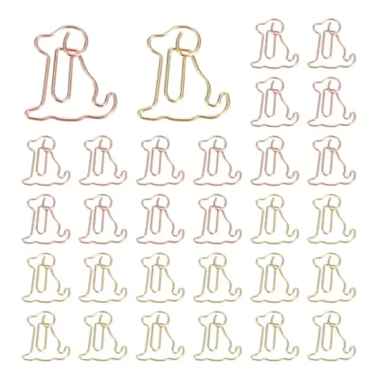 Unique Bargains Office File Organization Metal Dog Shape Cute Funny Durable Paper Clip 30 Pcs image {5}