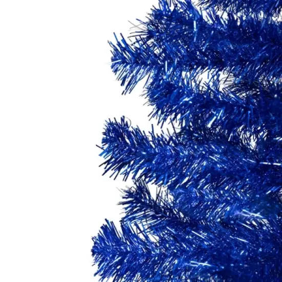 Northlight Artificial Tinsel Christmas Tree - 3' - Blue - Unlit image {2}