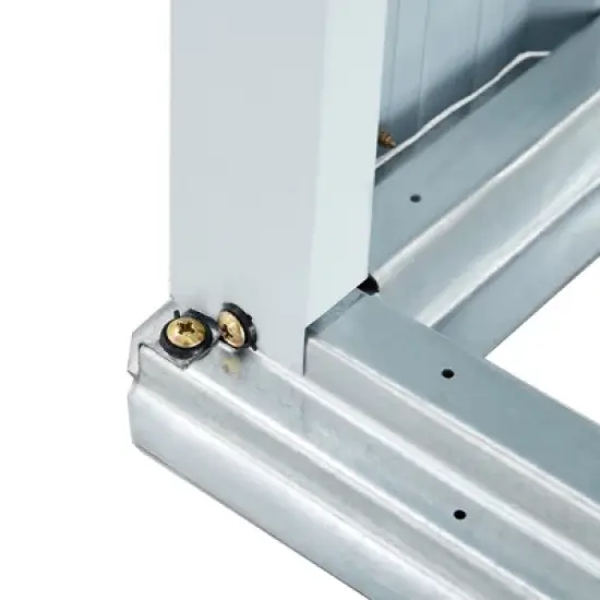 Log Storage Shed Log Holder With Roof Galvanized Steel Firewood Rack For Outdoor Backyard Garden Patio Porch 70.9 Inch image {1}