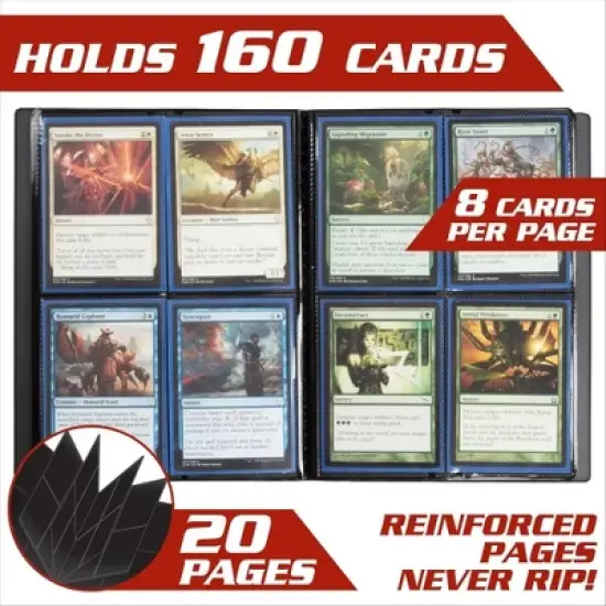 Trading Card Binder (4-Pocket) Matte Purple Album, w Side Loading Padded Pockets, Double Sided, Holds 160 Cards, For Sports, Gaming, Kpop, Gift image {1}