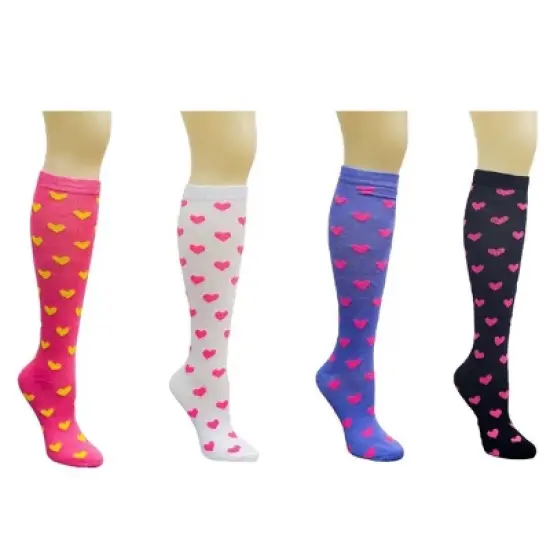 Heart Patterned Knee High Socks from the Sock Panda (Women's Sizes, Adult Medium) image {6}