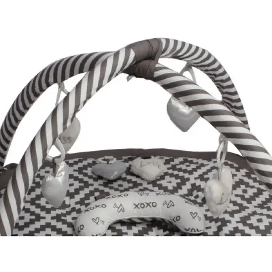 Bacati - Baby Activity Gyms & Playmats (Aztec Love Grey/Silver) image {1}