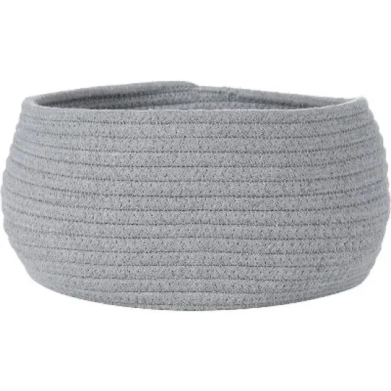 Midlee Rope Bowl Toy Basket- Grey image {4}