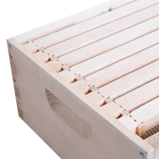 Lehman's Beekeeping Beehive Box, 8 Frame Medium Assembled Super or Brood Honeybee Hive Box with Beeswax Foundation Frames, Amish Made image {1}