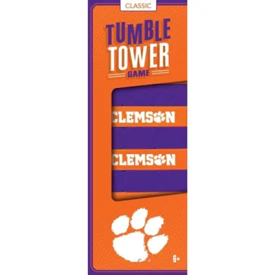MasterPieces Real Wood Block Tumble Towers - NCAA Clemson Tigers image {1}