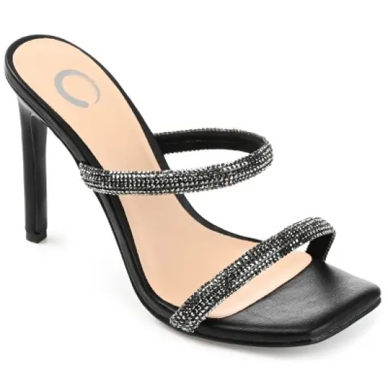 Journee Collection Womens Reena Tru Comfort Foam Open Toe High Stiletto Pumps image {9}
