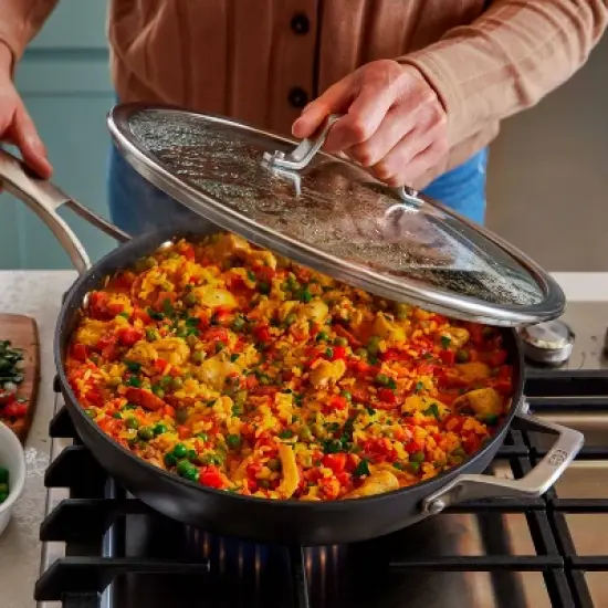 Calphalon Premier with MineralShield Nonstick, 13" Deep Skillet with Lid image {2}