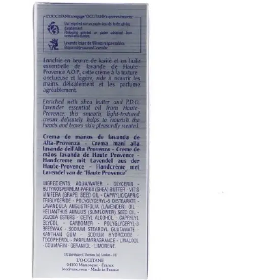 L'Occitane Lavender Hand Cream, 2.6 oz image {1}