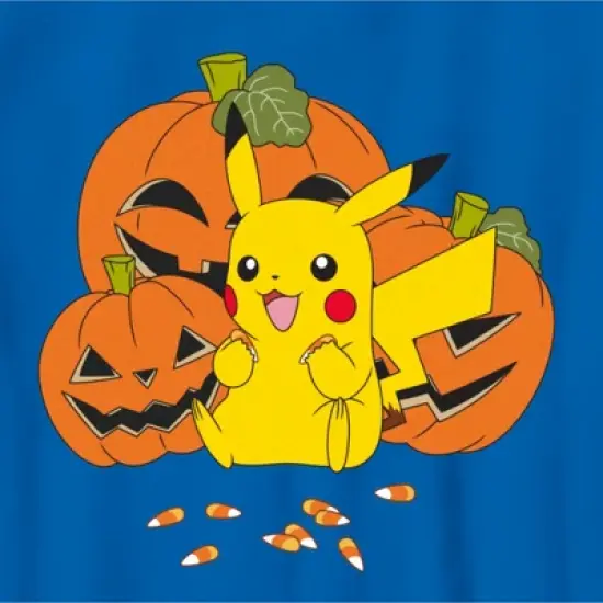 Boy's Pokemon Halloween Pikachu Jack-O'-Lanterns T-Shirt image {1}