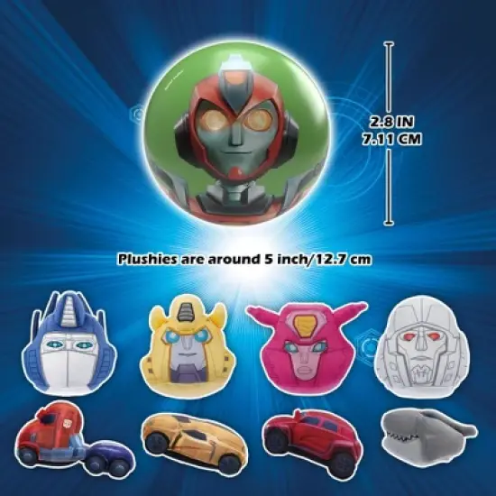 Transformers MiraBall, 3-in-1 Surprise, Blind Box Toys for Kids - Collectable Characters from TV Shows - Metal Ball, Plush, Stickers, White Ribbon image {3}