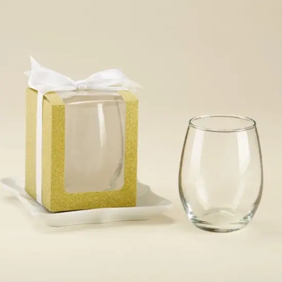 Kate Aspen 9 and 15 oz. Glassware Gift Box with Ribbon image {4}