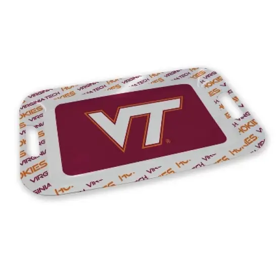 NCAA Virginia Tech Hokies Repeat Logo Party Serving Tray image {1}