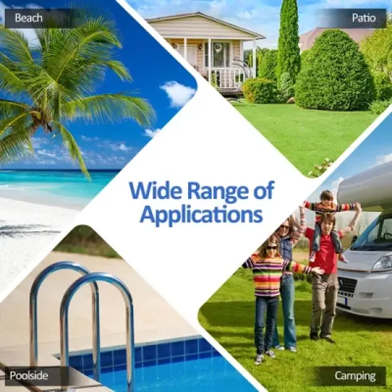 Costway Folding Lounge Chaise 16'' High Recline Chair W/Adjustable Backrest and Footrest image {7}