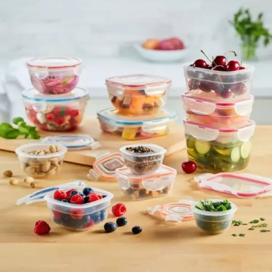 LocknLock Easy Essentials Color Mates Assorted Food Storage Container Set - 24pc image {4}