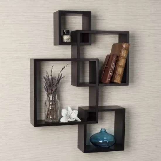 
25.5" x 17.75" Intersecting Cube Wall Shelf - Danya B. image {1}