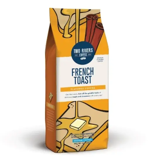 Two Rivers Coffee  Flavored Ground Coffee French Toast,  10 oz Bag, 6 pack image {1}