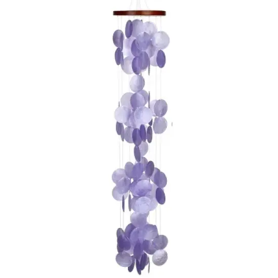 Woodstock Wind Chimes Asli Arts&reg; Collection, Capiz Waterfall, 40'' Wind Chime image {2}