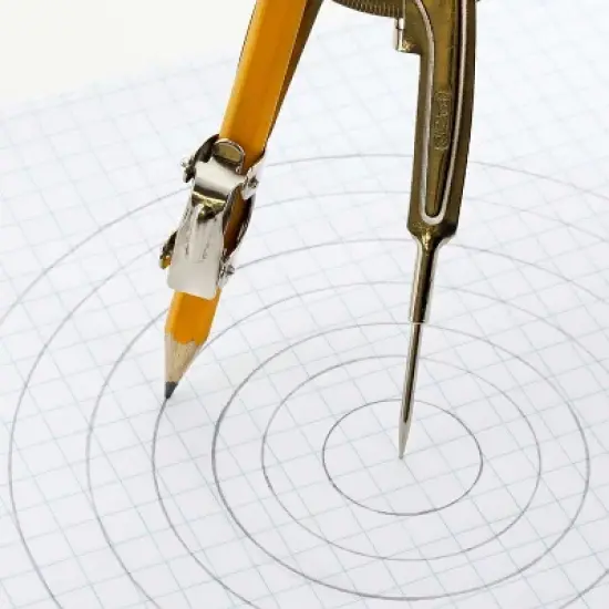 BAZIC Products&reg; Metal Ball Bearing Compass with #2 Wood Pencil, Pack of 12 image {4}