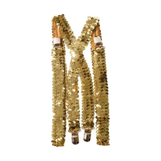 Dress Up America Sequined Suspenders - One Size image {3}