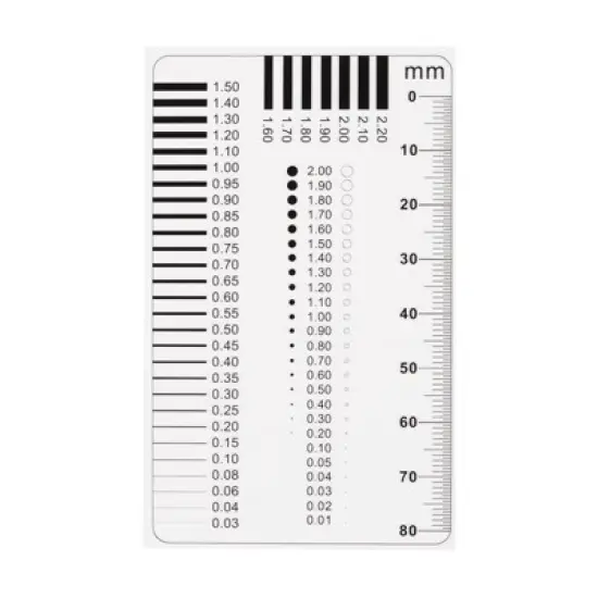Unique Bargains High Precision SEC Size Estimation Chart Flaw Detection Ruler image {6}