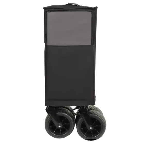 YONWAY Heavy-Duty Folding Wagon Cart with 480lbs Capacity All-Terrain Wheels,Side Pockets, Brakes & Drink Holders for Camping,Beach image {13}