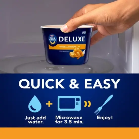 Kraft Deluxe Original Mac and Cheese Cups Easy Microwavable Dinner - 19.12oz/8ct image {1}