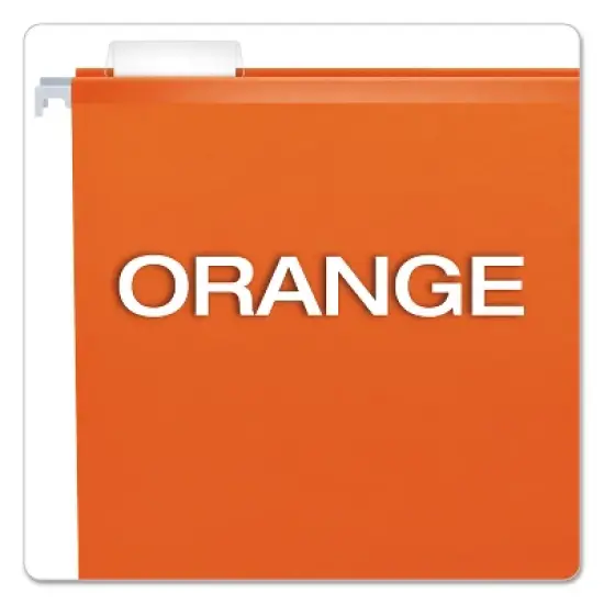 Pendaflex Reinforced Hanging Folders 1/5 Tab Letter Orange 25/Box 415215ORA image {2}